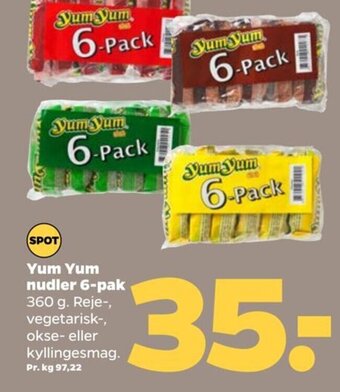 Netto Yum Yum nudler 6-pak tilbud