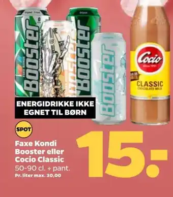 Netto Faxe Kondi Booster eller Cocio Classic tilbud