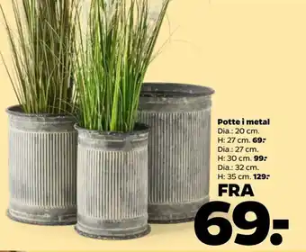 Netto Potte i metal tilbud