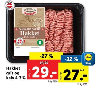 Lidl Hakket gris og kalv 4-7 % tilbud