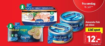Lidl Amanda fisk på dåse tilbud
