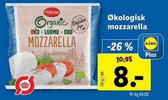 Lidl Økologisk mozzarella tilbud