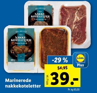 Lidl Marinerede nakkekoteletter tilbud