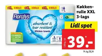 Lidl Køkken-rulle XXL 3-lags tilbud