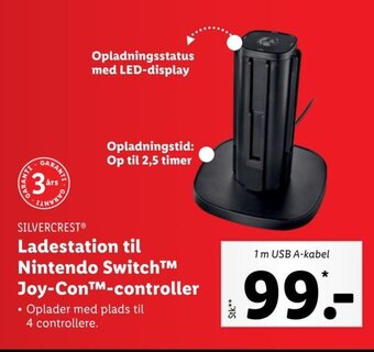 Lidl SILVERCRESTⓇ Ladestation til Nintendo Switch™ Joy-ConTM-controller tilbud