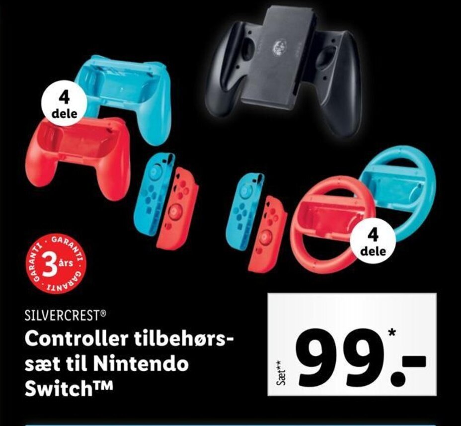 SILVERCRESTⓇ Controller tilbehørssæt til Nintendo Switch™ tilbud hos Lidl