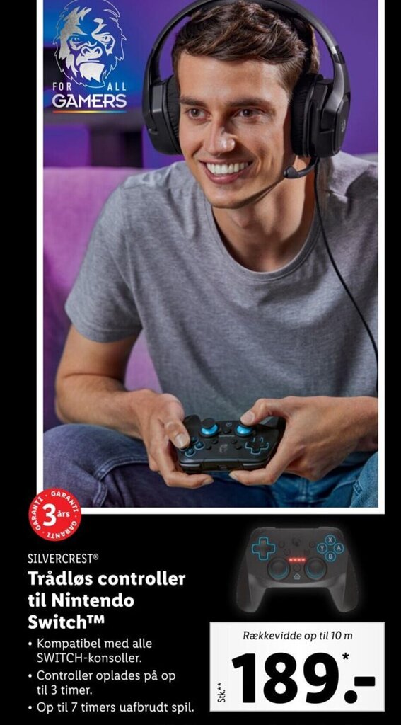 SILVERCRESTⓇ Trådløs controller til Nintendo Switch™ tilbud hos Lidl