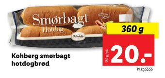 Lidl Kohberg smørbagt hotdogbrød tilbud