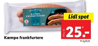 Lidl Kæmpe frankfurtere tilbud