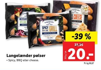 Lidl Langelænder pølser tilbud