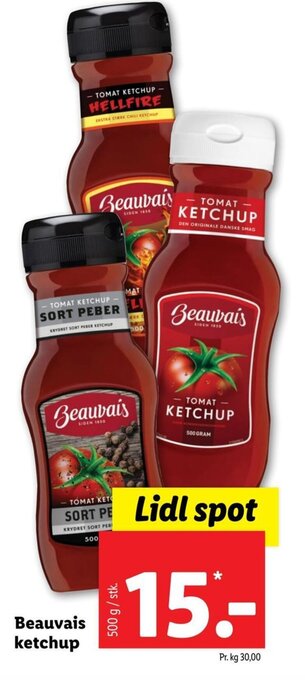 Lidl Beauvais ketchup tilbud