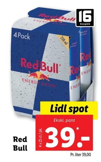 Lidl Red Bull tilbud