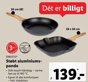 Lidl ERNESTOⓇ Støbt aluminiums- pande tilbud