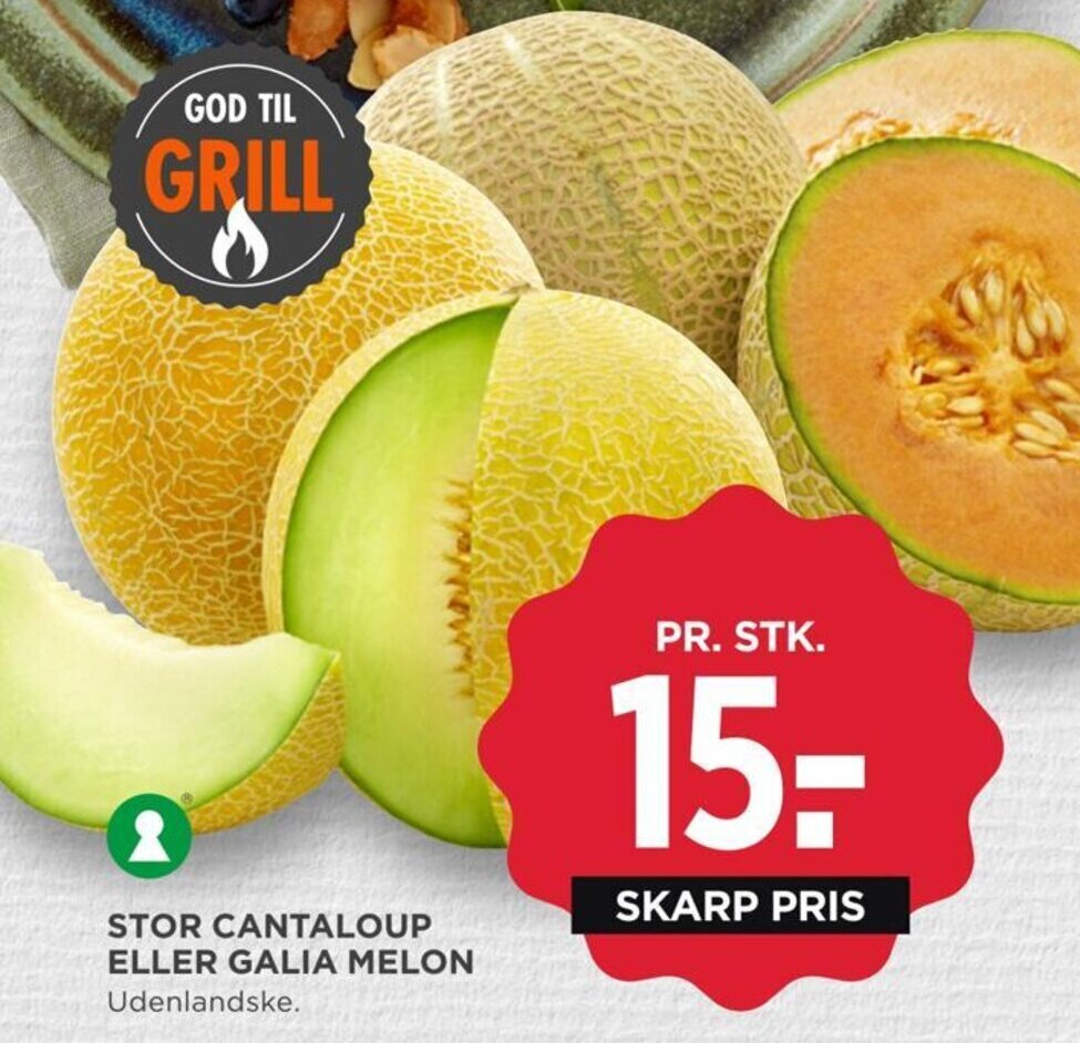 STOR CANTALOUP ELLER GALIA MELON Udenlandske. tilbud hos MENY
