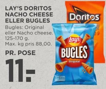 LAY'S DORITOS NACHO CHEESE ELLER BUGLES