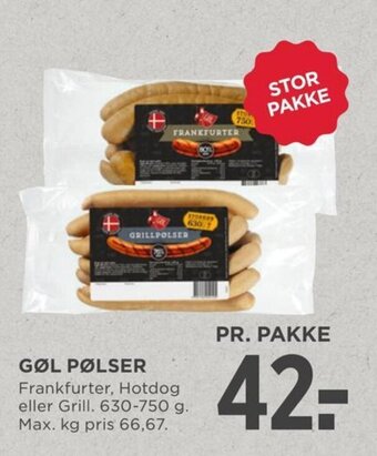 MENY GØL PØLSER tilbud