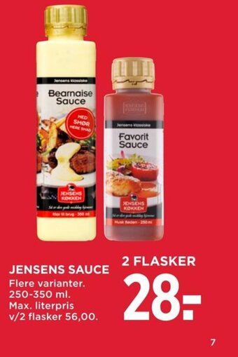 MENY JENSENS SAUCE Flere varianter. tilbud