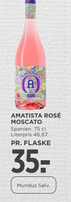 MENY AMATISTA ROSÉ MOSCATO tilbud