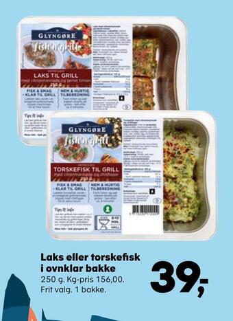 Kvickly Laks eller torskefisk i ovnklar bakke tilbud