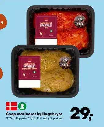 Kvickly Coop marineret kyllingebryst tilbud