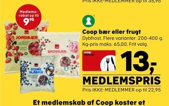 Kvickly Coop bær eller frugt tilbud