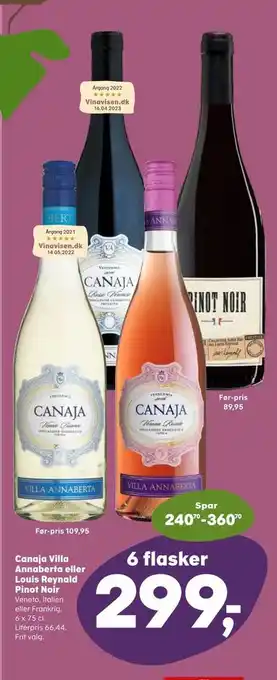Kvickly Canaja villa annaberta eller louis reynald pinot noir tilbud