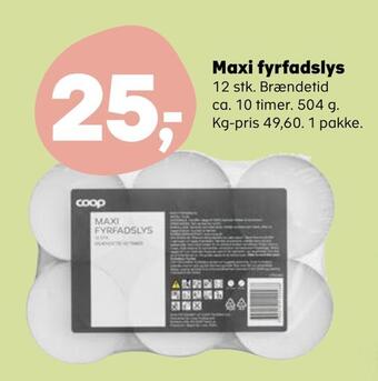 Kvickly Maxi fyrfadslys tilbud