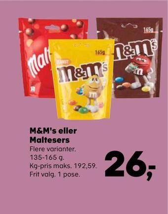 M&m's eller maltesers
