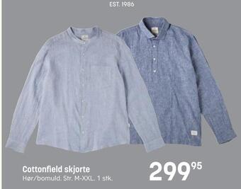Kvickly Cottonfield skjorte tilbud
