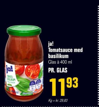 Poetzsch Padborg Ja! tomatsauce med basilikum tilbud
