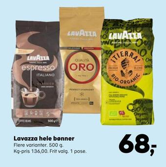 SuperBrugsen Lavazza hele bønner tilbud