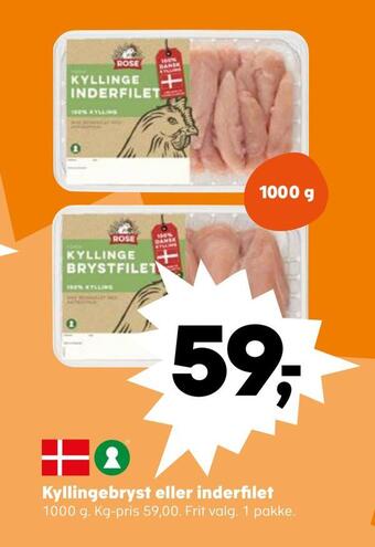 SuperBrugsen Kyllingebryst eller inderfilet tilbud