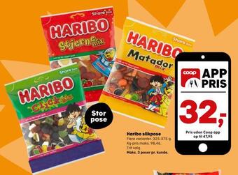 SuperBrugsen Haribo slikpose tilbud