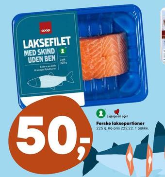 Ferske lakseportioner