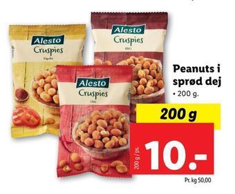 Lidl Peanuts i sprød dej tilbud