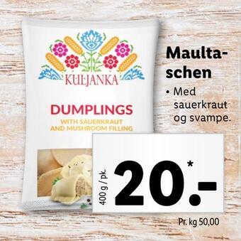 Lidl Maultaschen tilbud