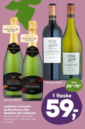 Lestissac cremant de bordeaux eller domaine de la baume