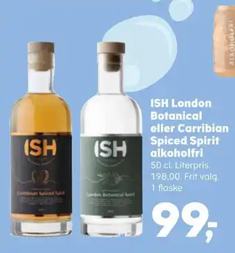 SuperBrugsen Ish london botanical eller carribian spiced spirit alkoholfri tilbud