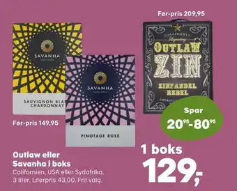 Outlaw eller savanha i boks