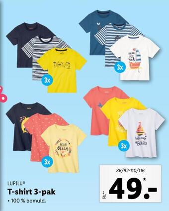 Lidl T-shirt 3-pak tilbud