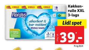 Lidl Køkkenrulle xxl 3-lags tilbud
