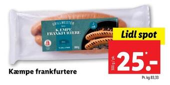 Lidl Kæmpe frankfurtere tilbud