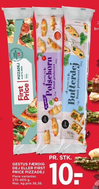 MENY Gestus færdig dej eller first price pizzadej tilbud