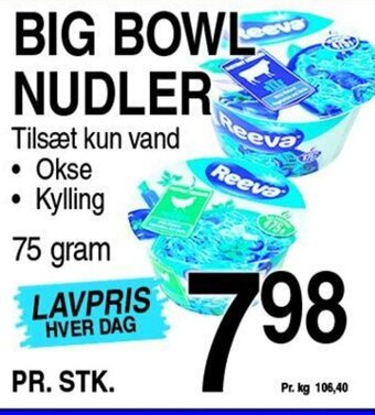 ABC Lavpris BIG BOWL NUDLER tilbud