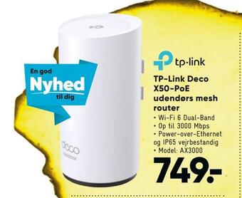 Bilka Tp-link deco x50-poe udendørs mesh router tilbud