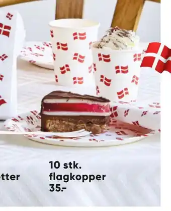 Bilka 10 stk. flagkopper tilbud