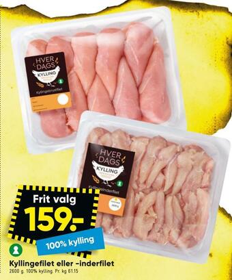 Bilka Kyllingefilet eller -inderfilet tilbud