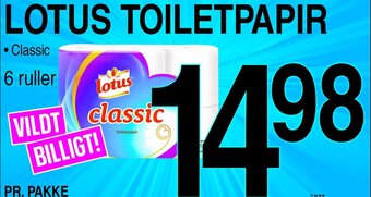 ABC Lavpris LOTUS TOILETPAPIR tilbud