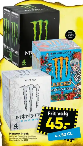 Bilka Monster 4-pak tilbud