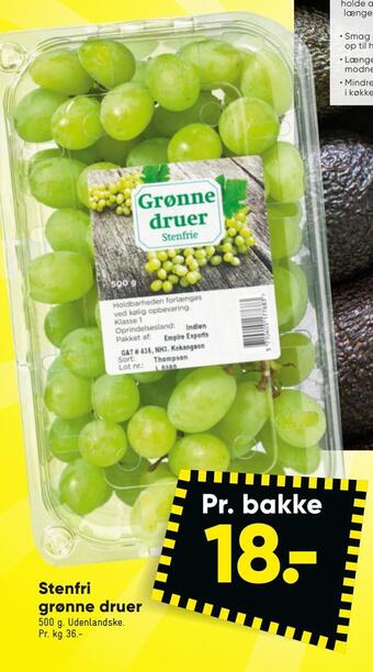 Stenfri grønne druer